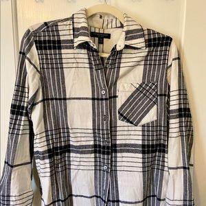 Black & White plaid button up shirt